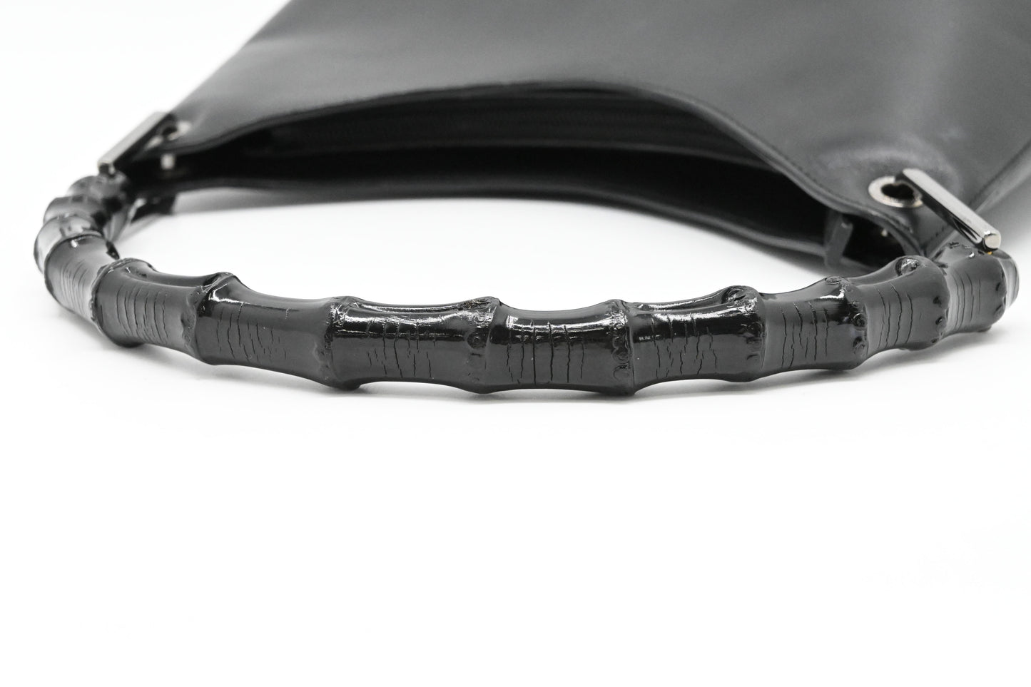 Gucci Bamboo Handbag in Black Leather