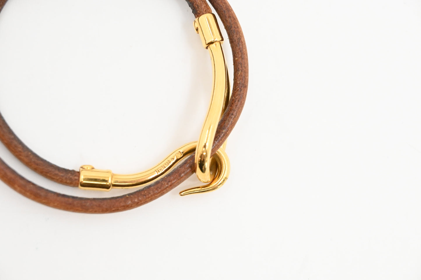 Hermes Jumbo Bracelet in Brown Leather