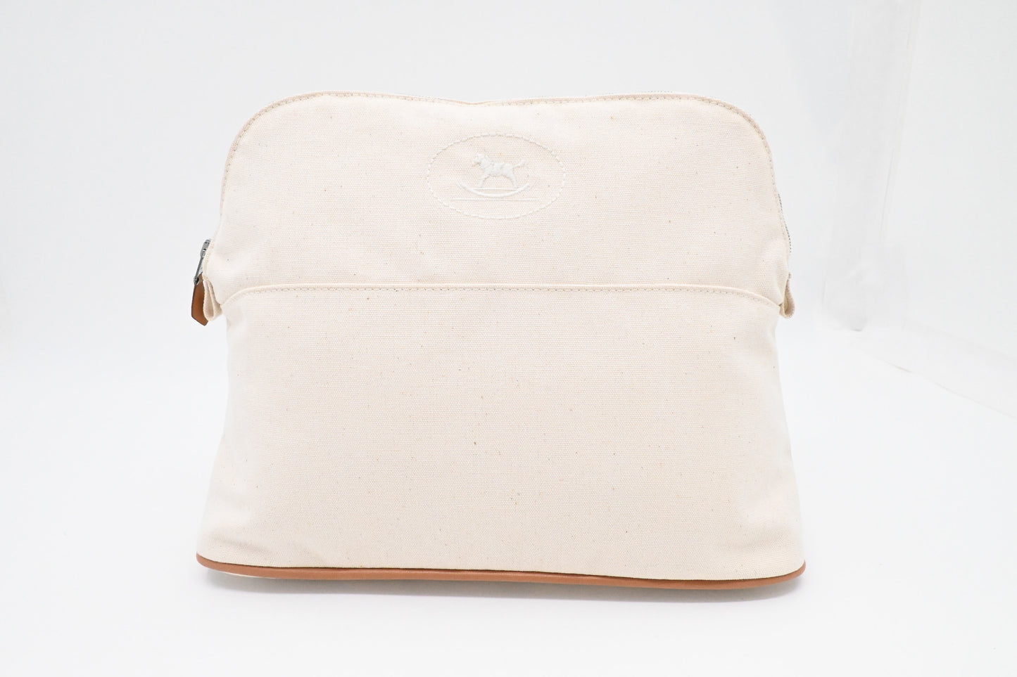 Hermes Bolide Case 31 in Cream Canvas