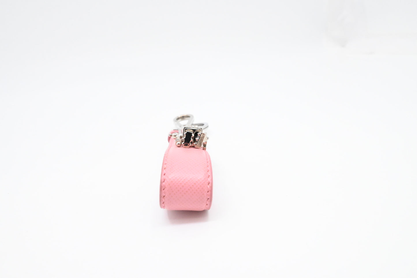 Prada Keychain in Pink Saffiano Leather