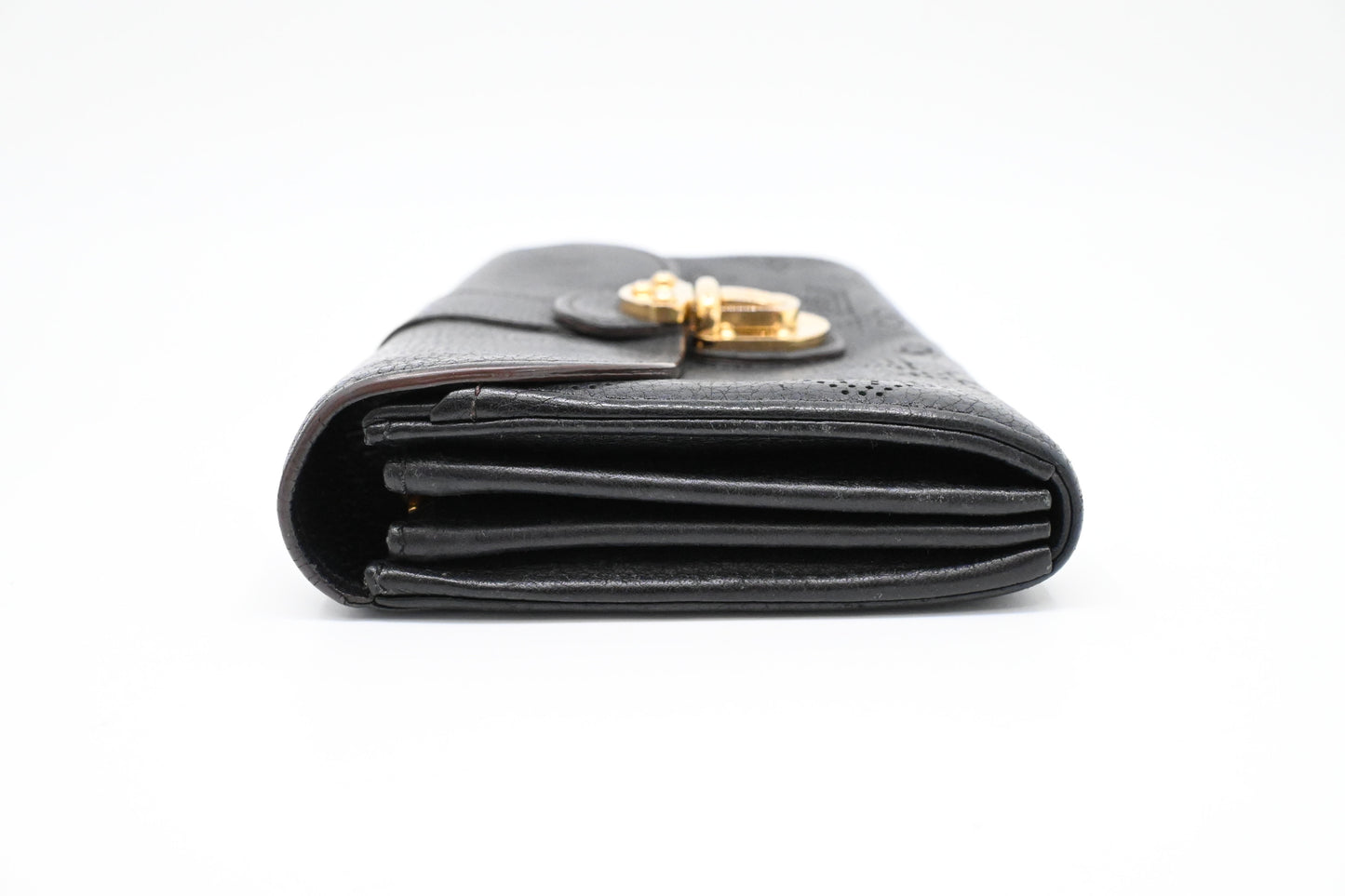 Louis Vuitton Iris Wallet in Black Mahina Leather