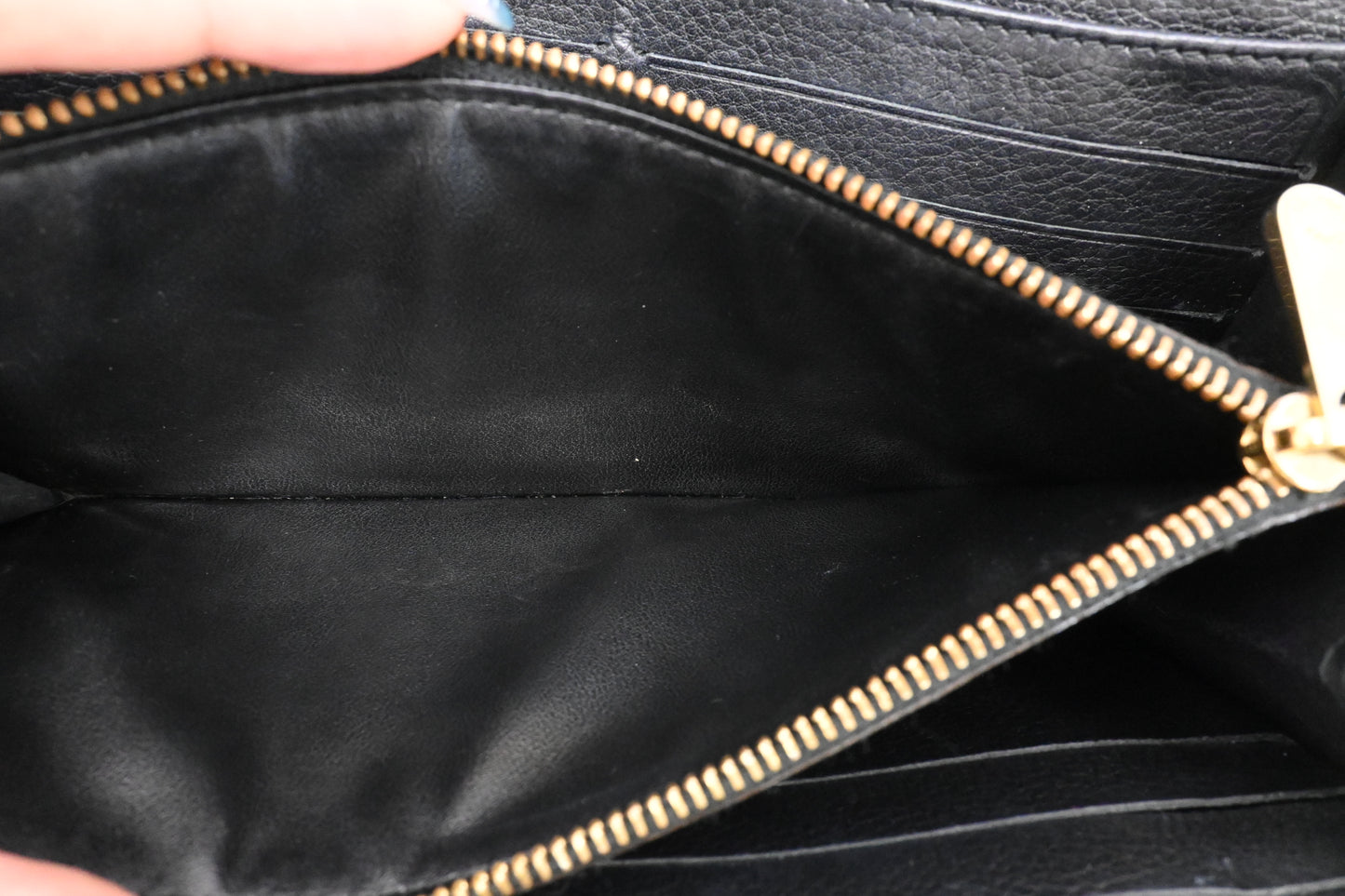 Louis Vuitton Iris Wallet in Black Mahina Leather