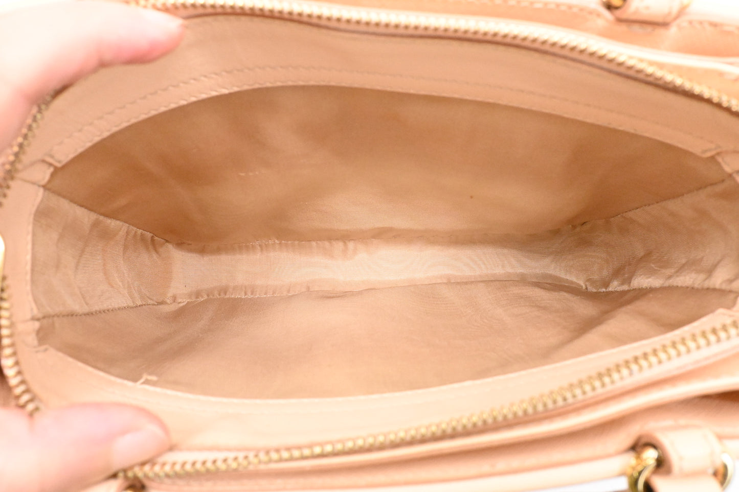 Ferragamo Vara Handbag in Peach Leather