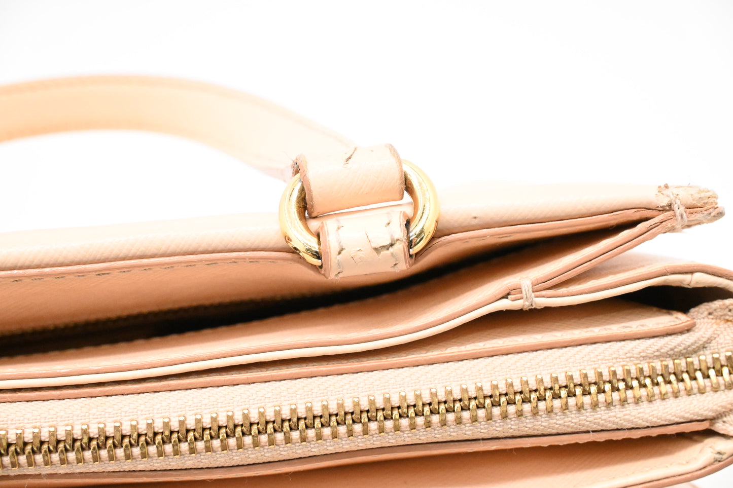 Ferragamo Vara Handbag in Peach Leather