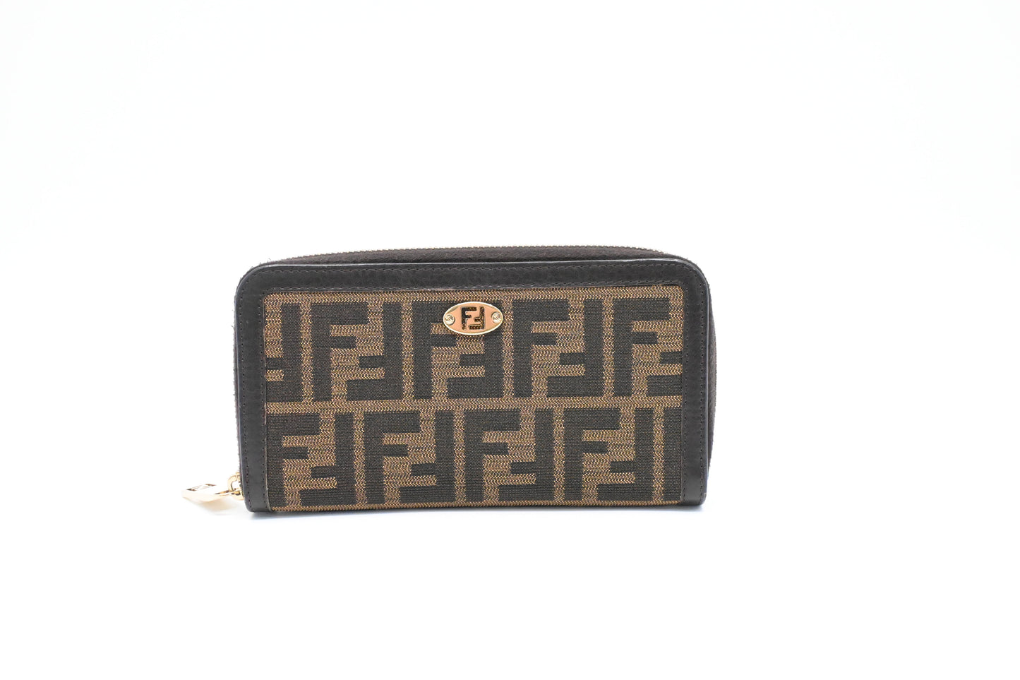 Fendi Long Zippy Wallet in Zucca Canvas
