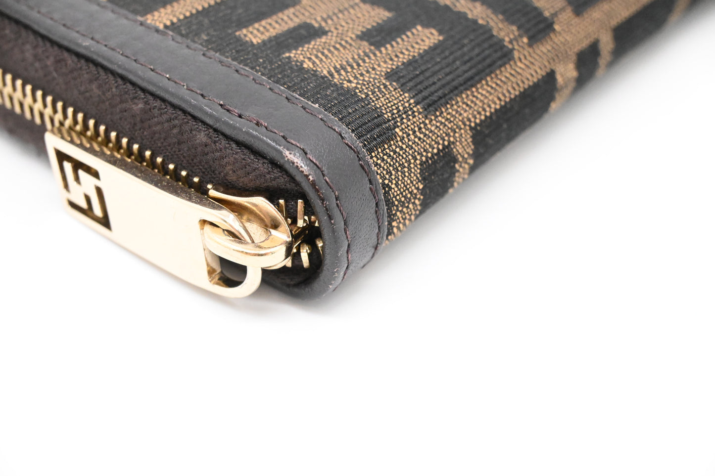 Fendi Long Zippy Wallet in Zucca Canvas