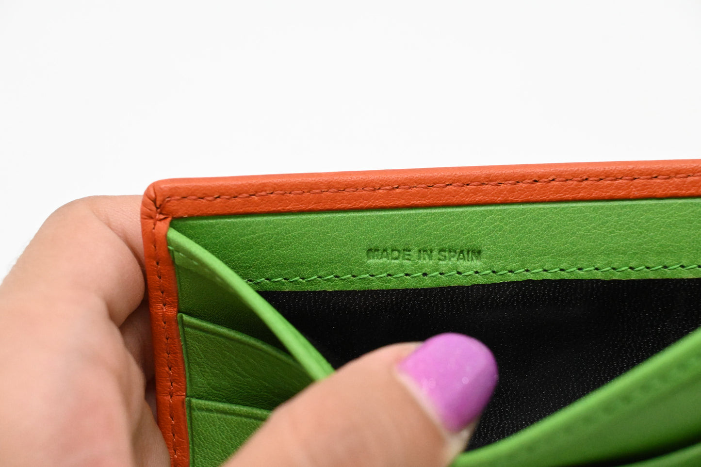 Dior Wallet in Orange Leather