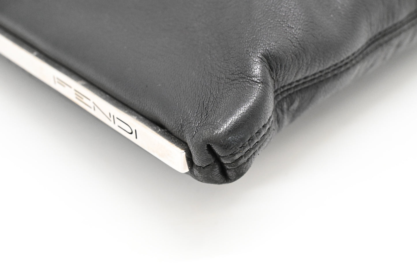 Fendi Shoulder Pochette in Black Leather