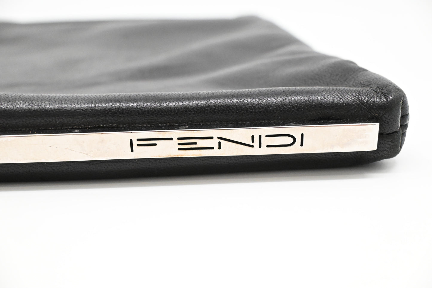 Fendi Shoulder Pochette in Black Leather