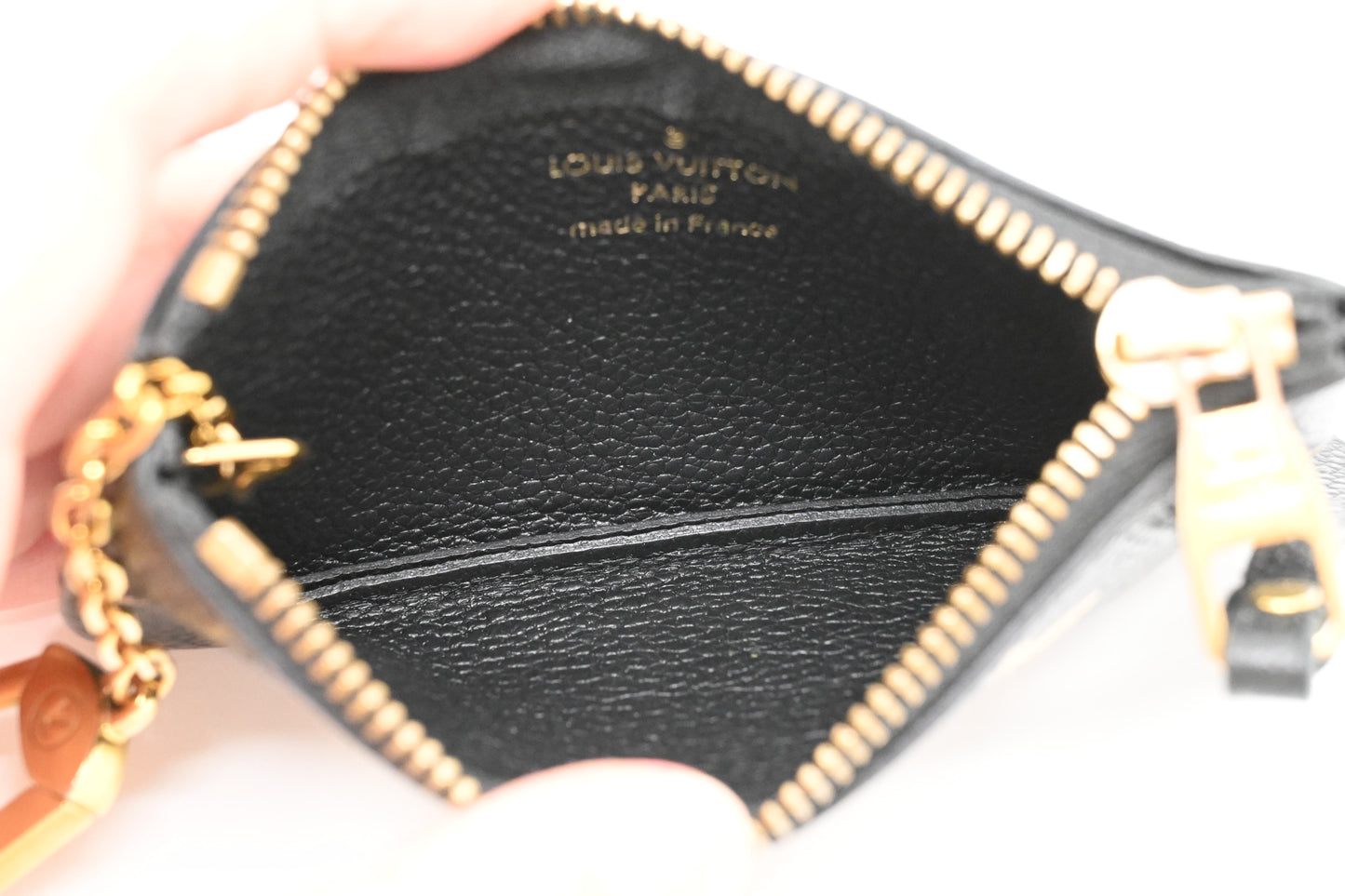 Louis Vuitton Pochette Cles in Bicolor Empreinte Leather
