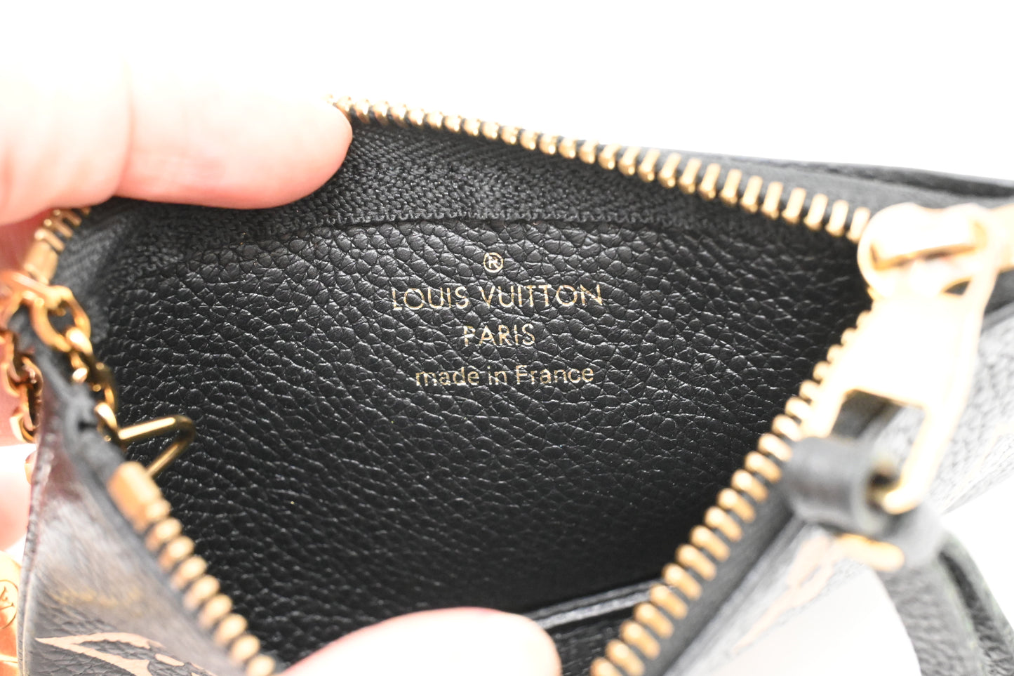 Louis Vuitton Pochette Cles in Bicolor Empreinte Leather