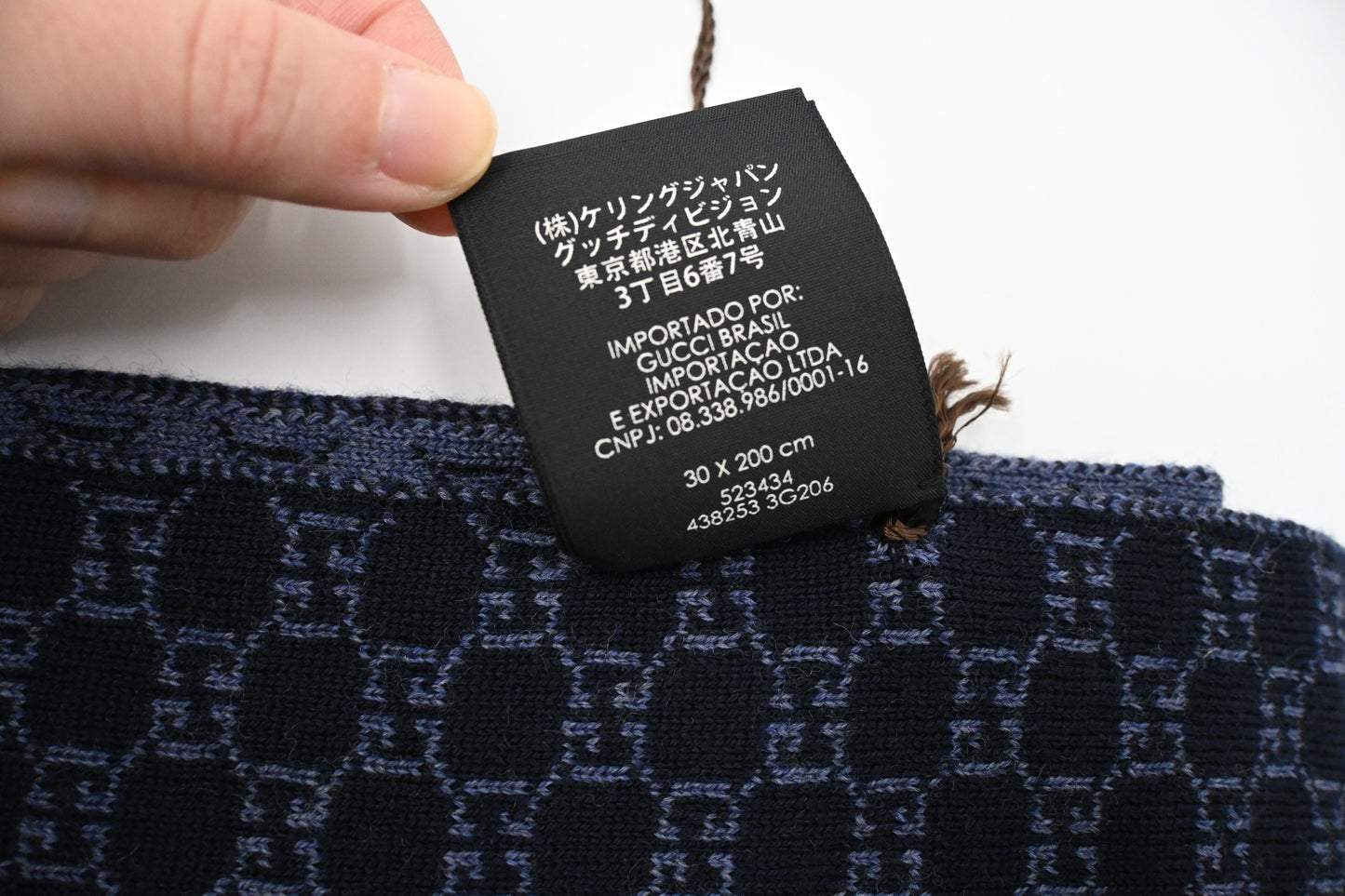 Gucci Scarf in Blue Wool