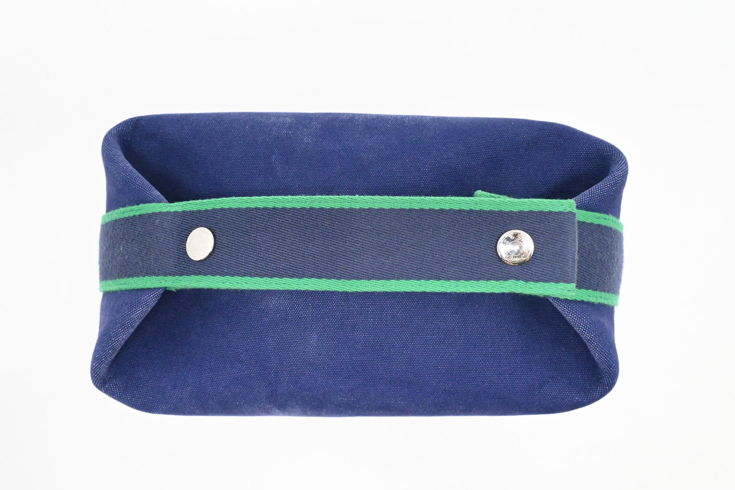 Hermes Large Model Bride a Brac Case in Blue Canvas