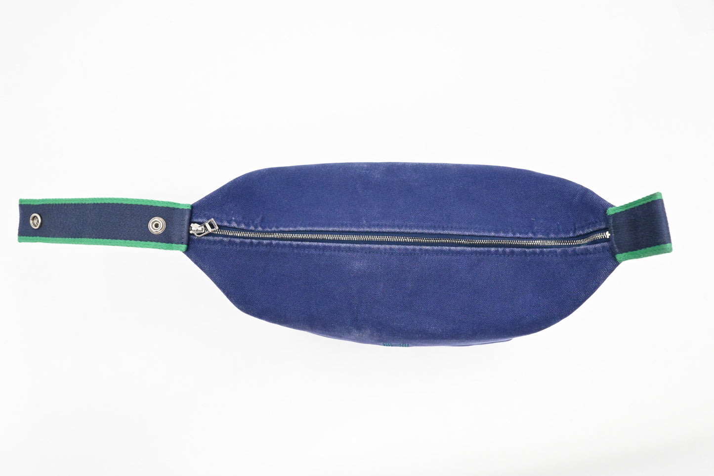 Hermes Large Model Bride a Brac Case in Blue Canvas