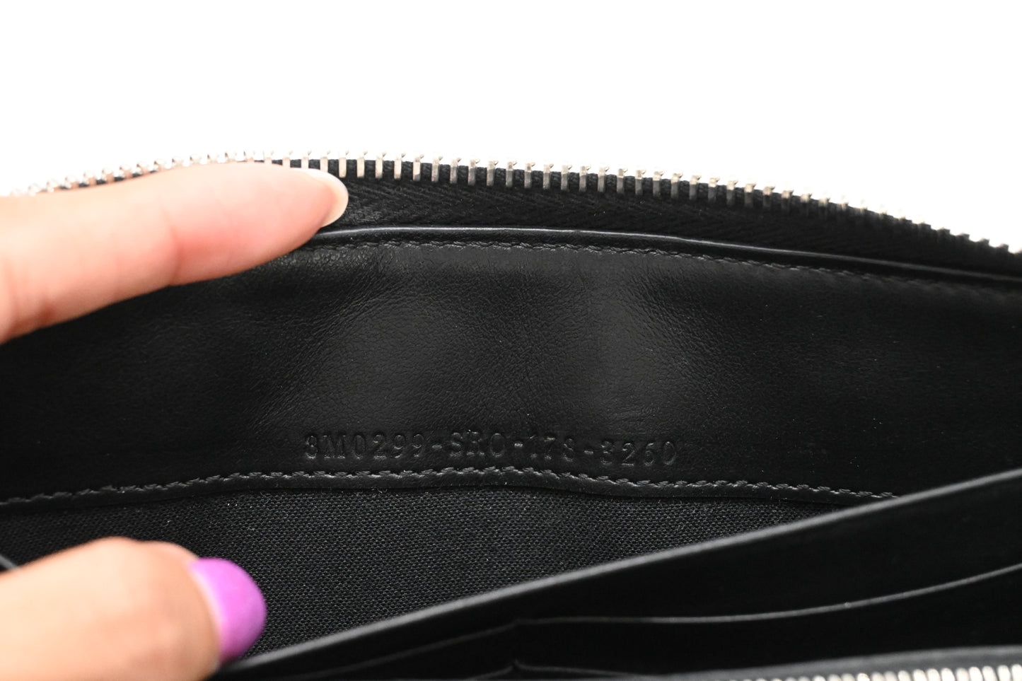 Fendi Long Studded Wallet in Black Leather