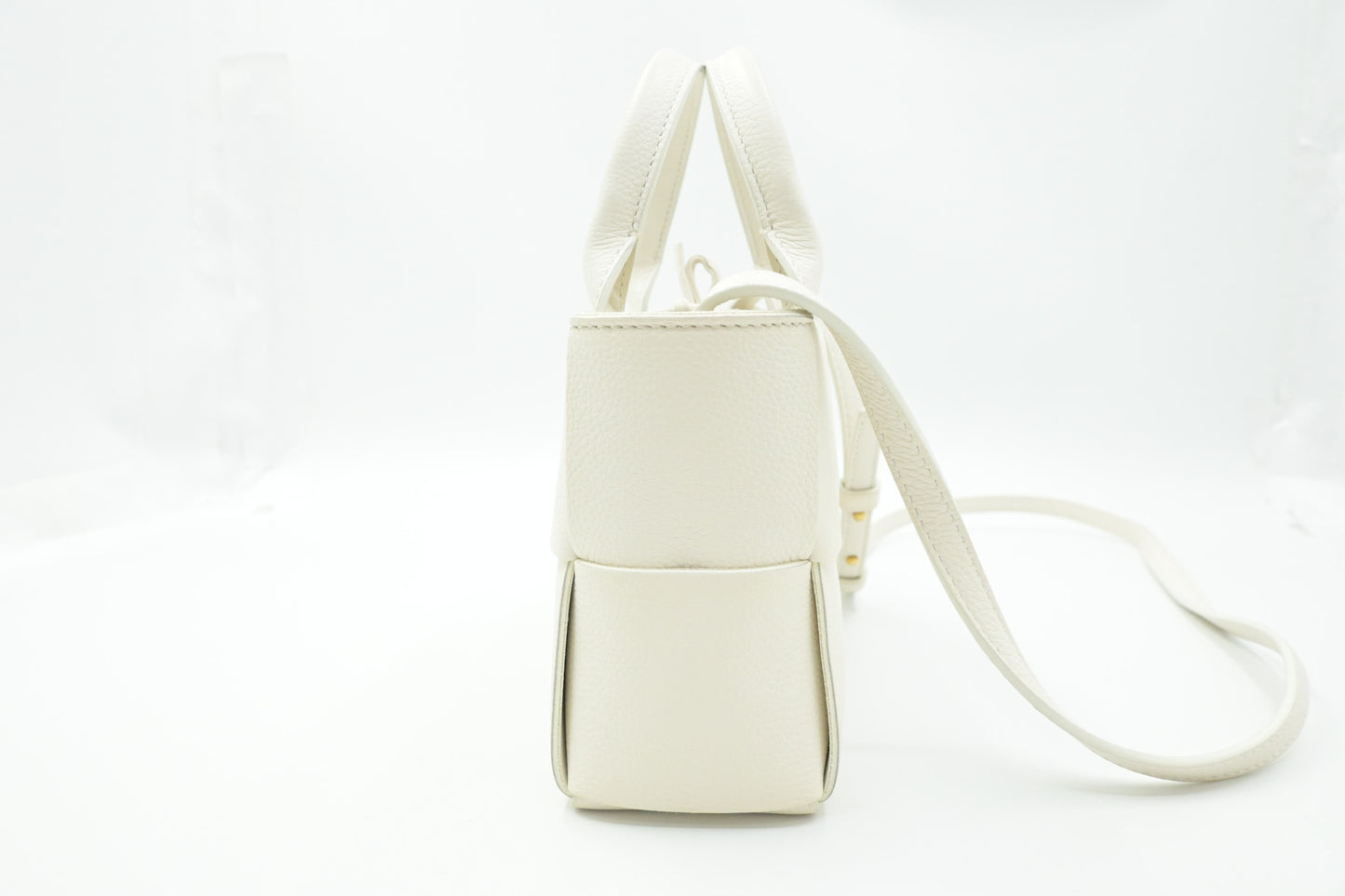 Bottega Veneta Mini Arco Tote in White Leather