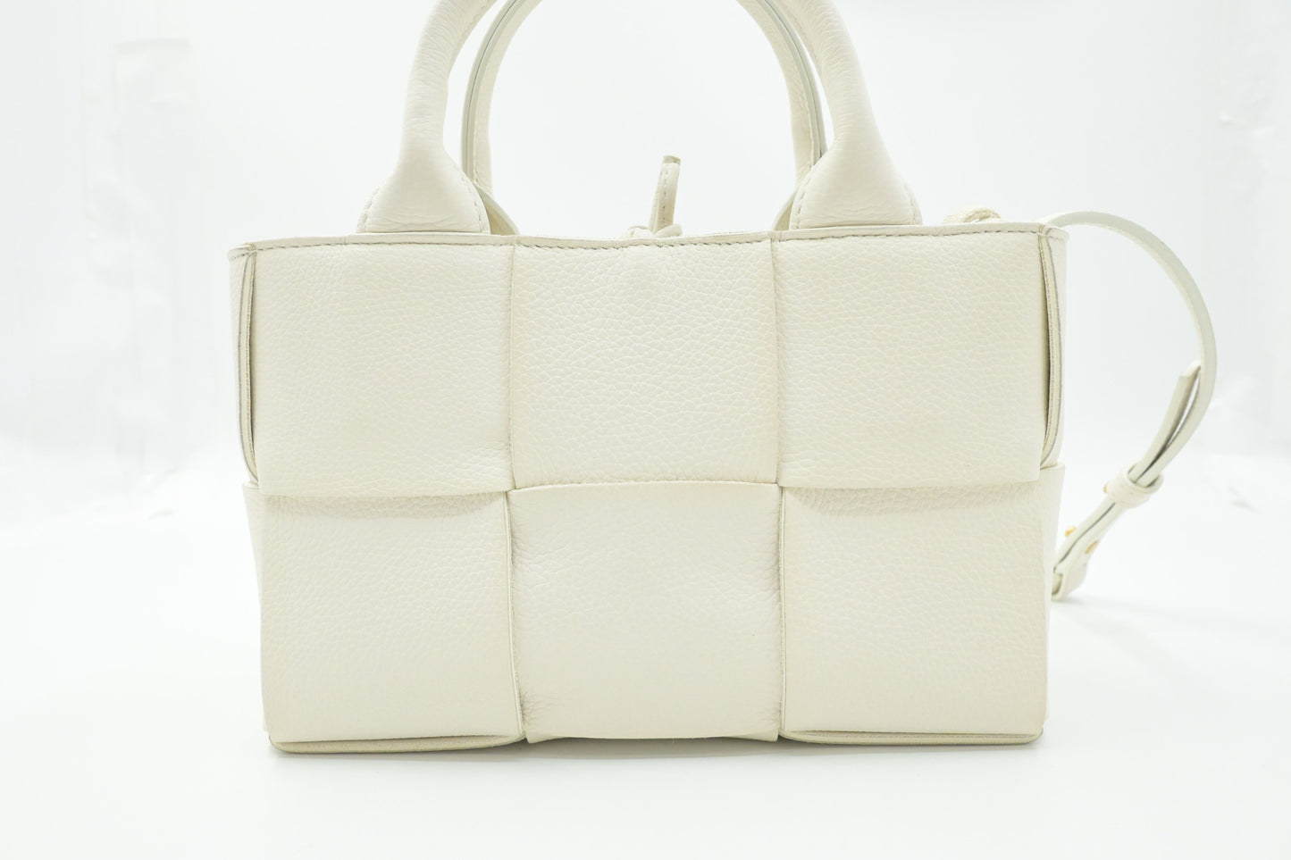 Bottega Veneta Mini Arco Tote in White Leather