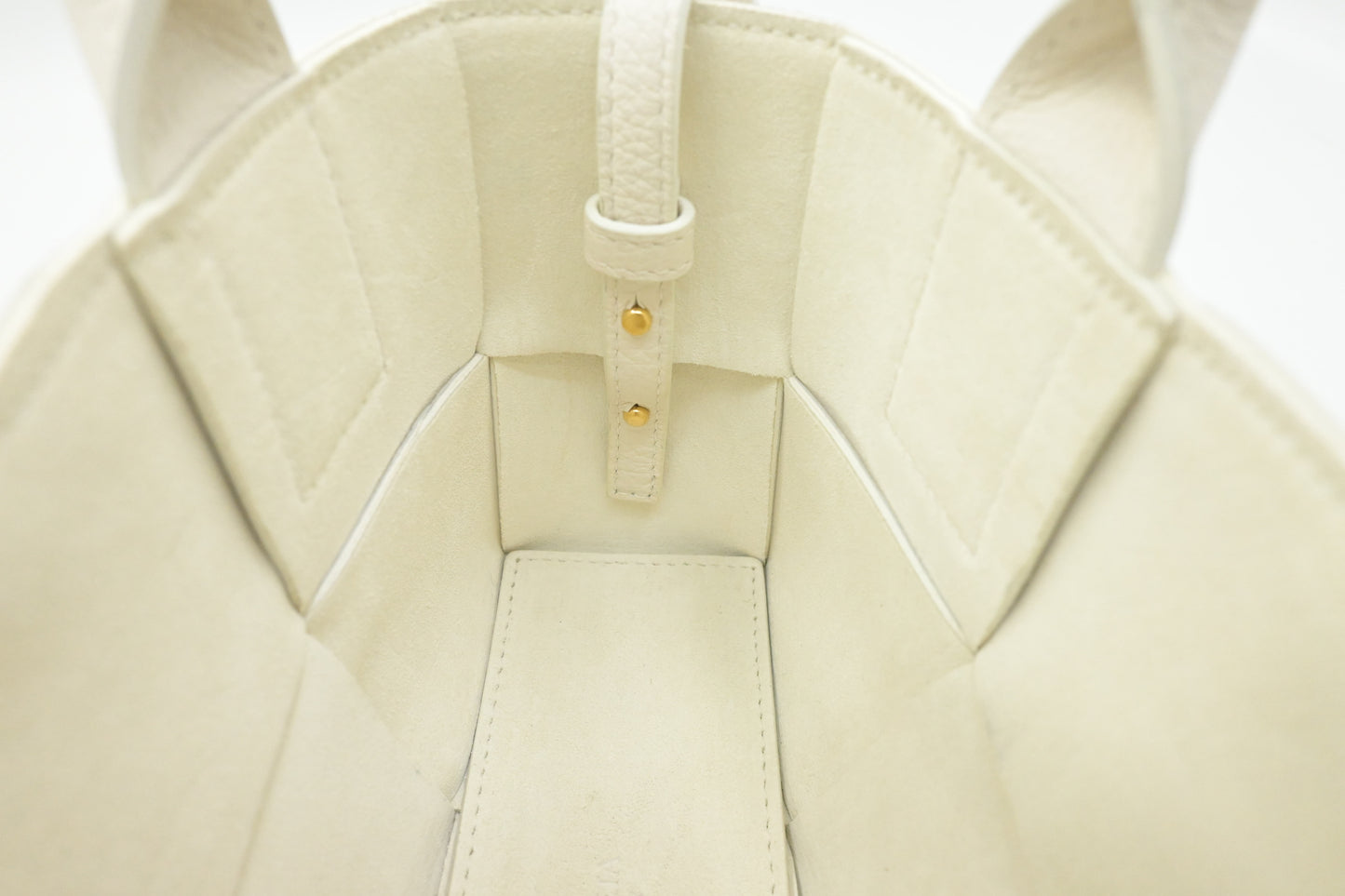 Bottega Veneta Mini Arco Tote in White Leather