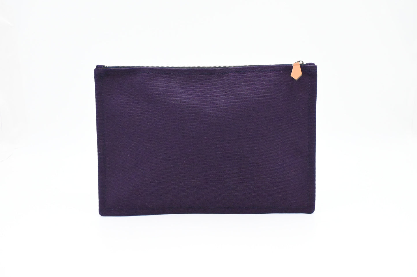 Hermes Bain Pouch in Purple Canvas