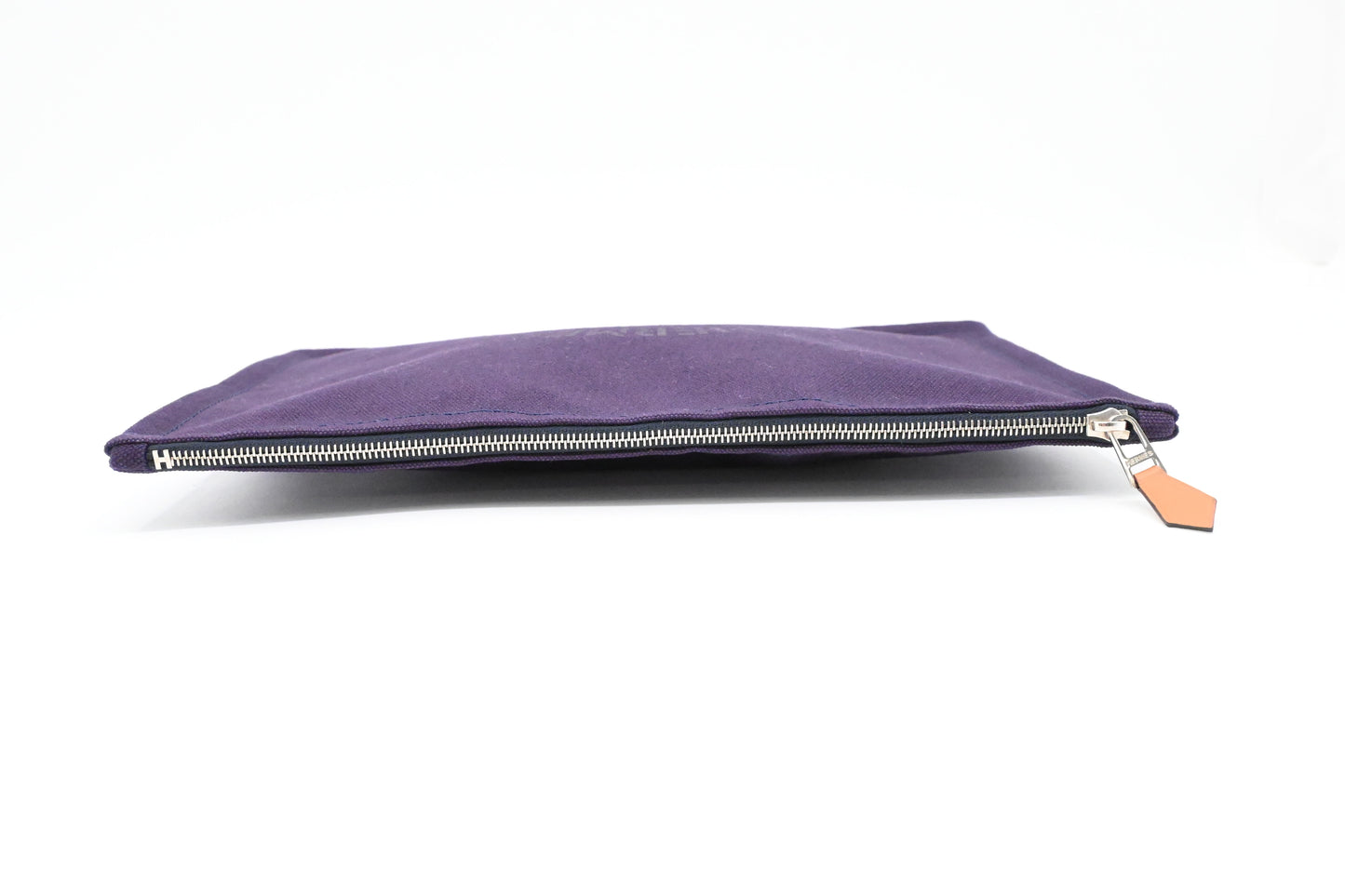 Hermes Bain Pouch in Purple Canvas