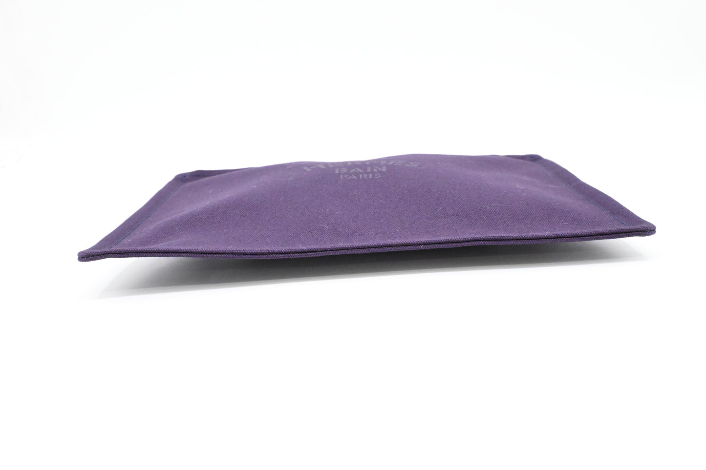 Hermes Bain Pouch in Purple Canvas