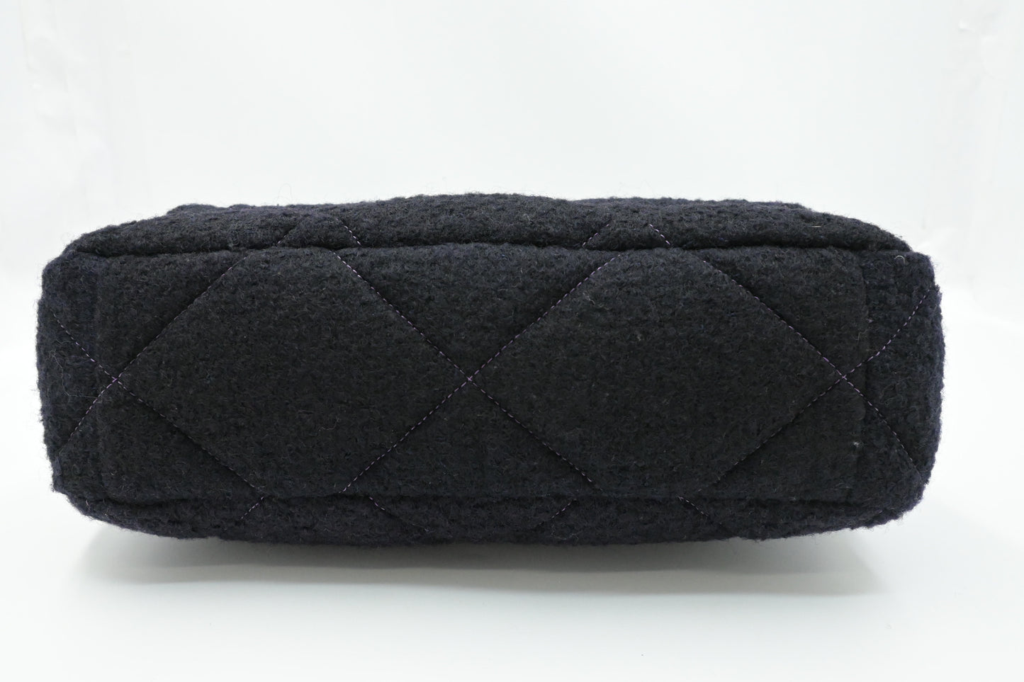Chanel Large 19 in Black, Blue, and Purple Ombre Wool Tweed