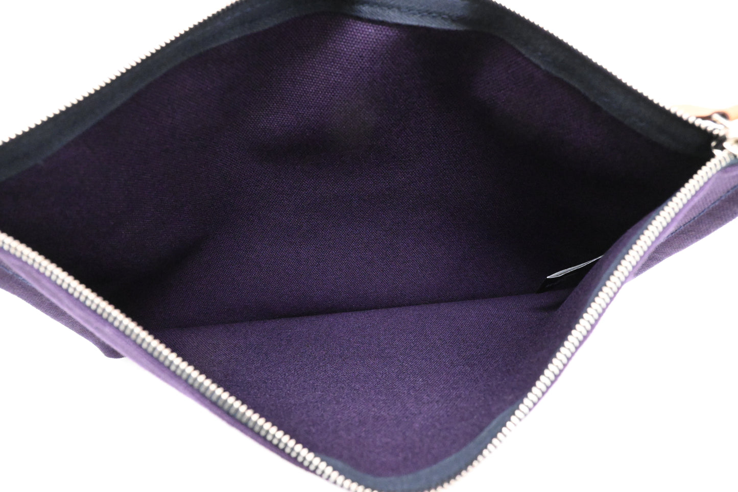 Hermes Bain Pouch in Purple Canvas