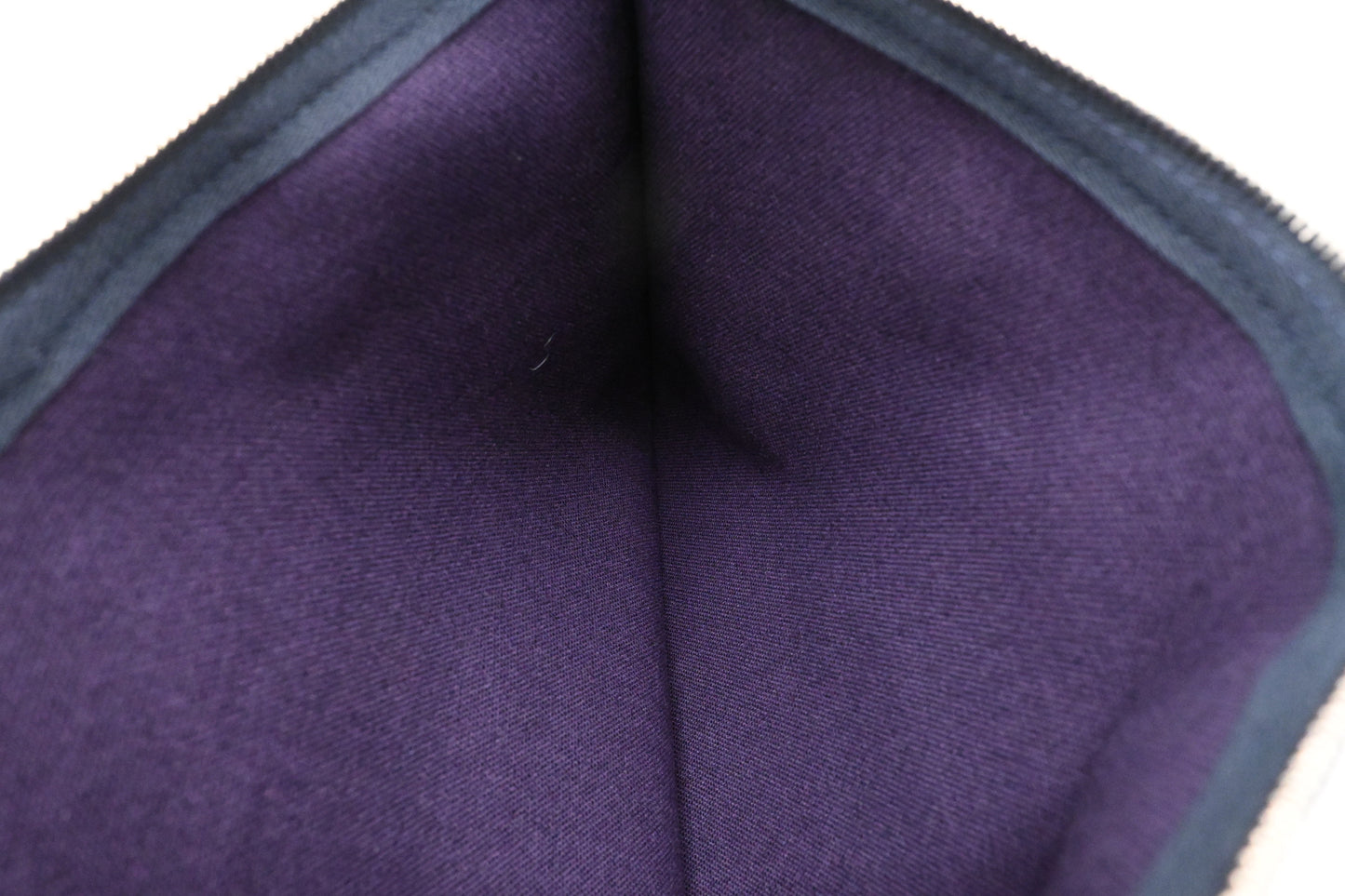 Hermes Bain Pouch in Purple Canvas