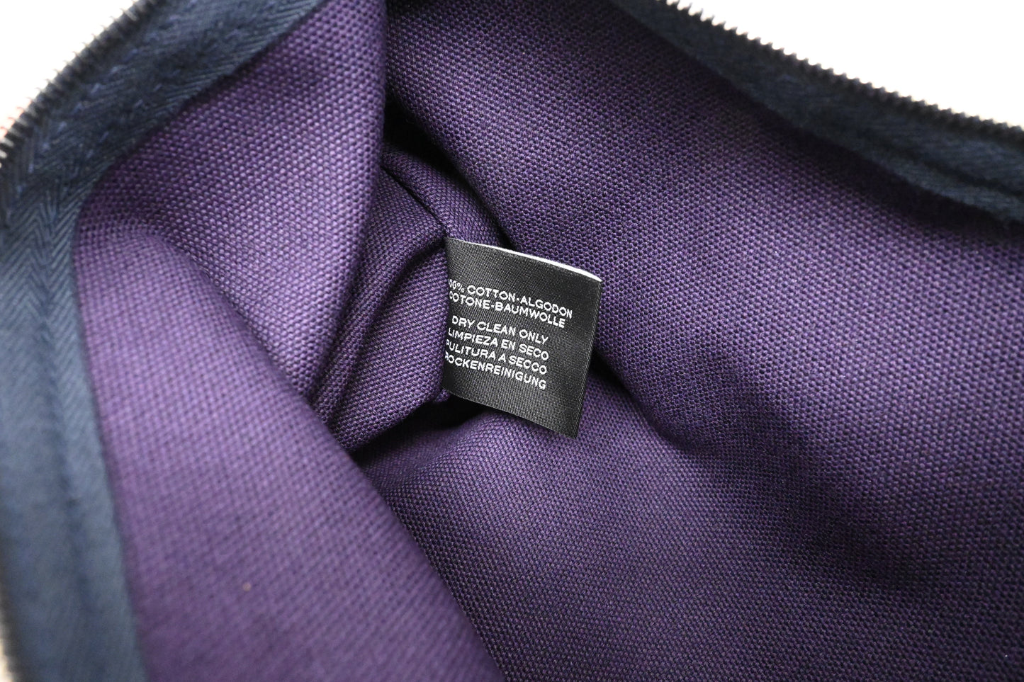 Hermes Bain Pouch in Purple Canvas