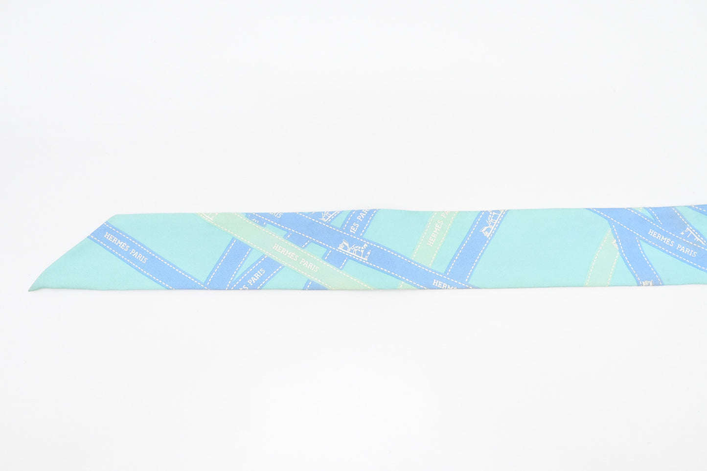 Hermes Twilly in Blue Silk
