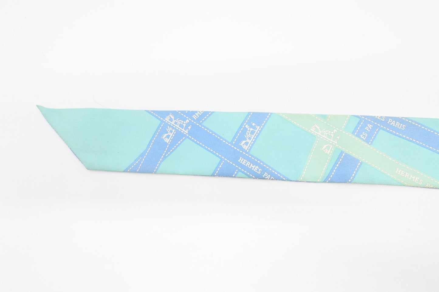 Hermes Twilly in Blue Silk
