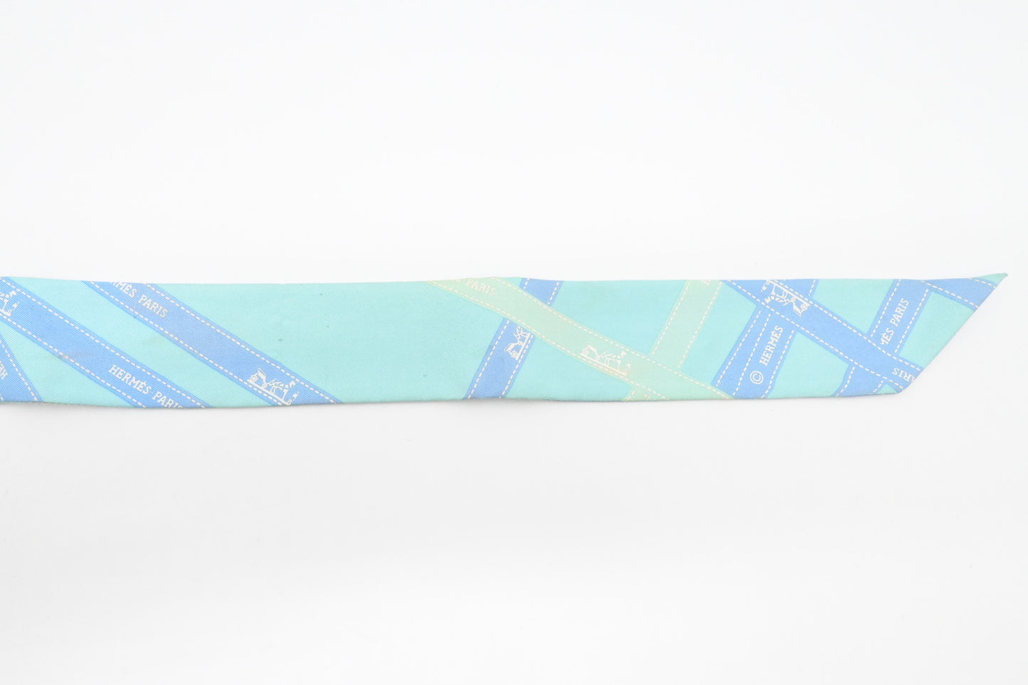 Hermes Twilly in Blue Silk