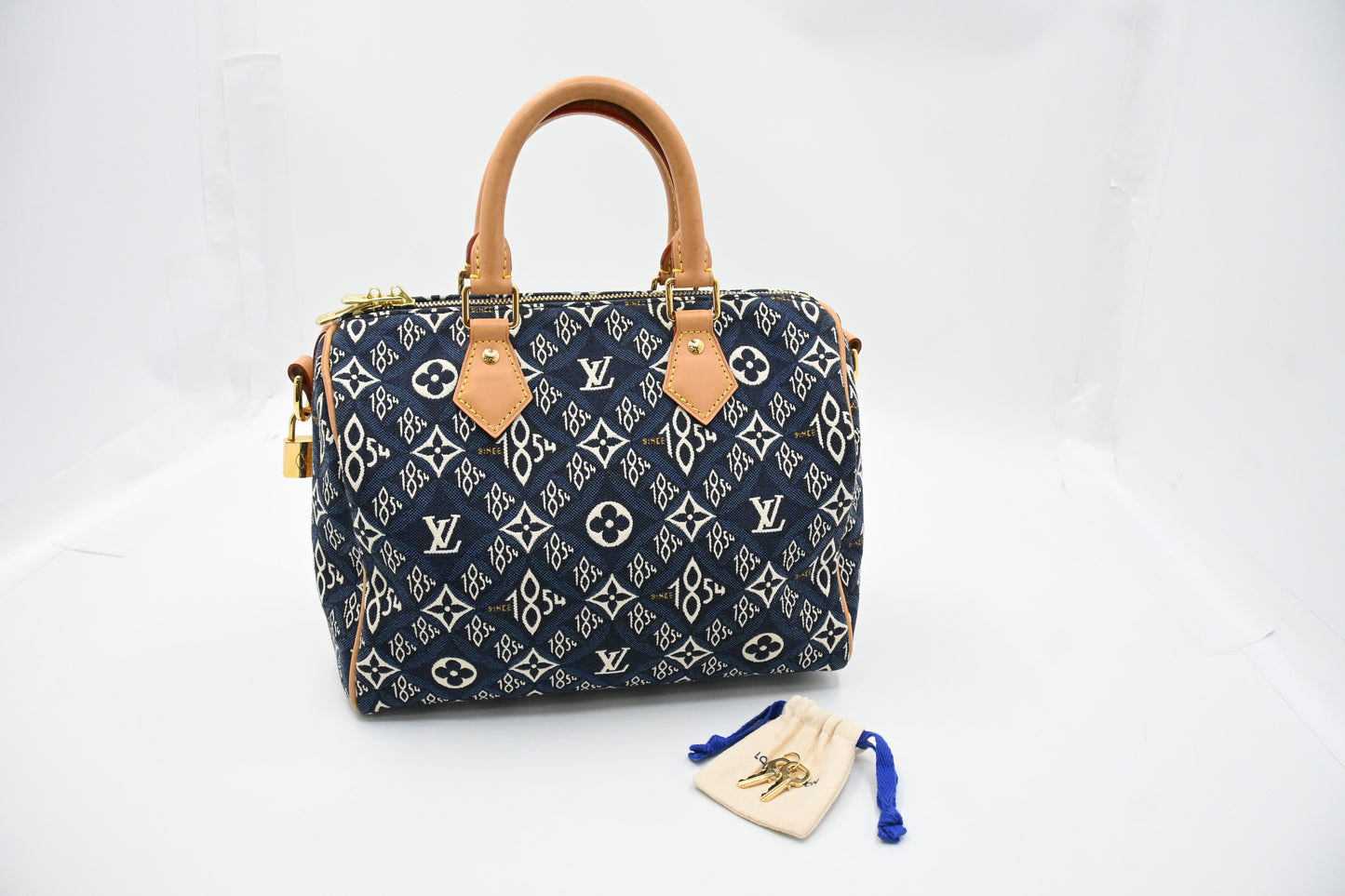 Louis Vuitton Speedy 25 Bandouliere in Blue "Since 1854" Canvas