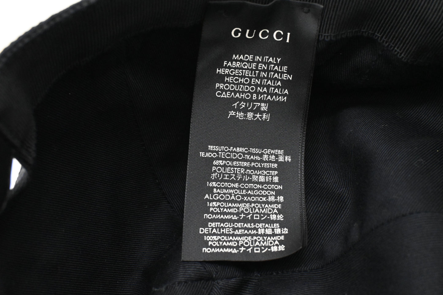Gucci Cap in Black GG Canvas
