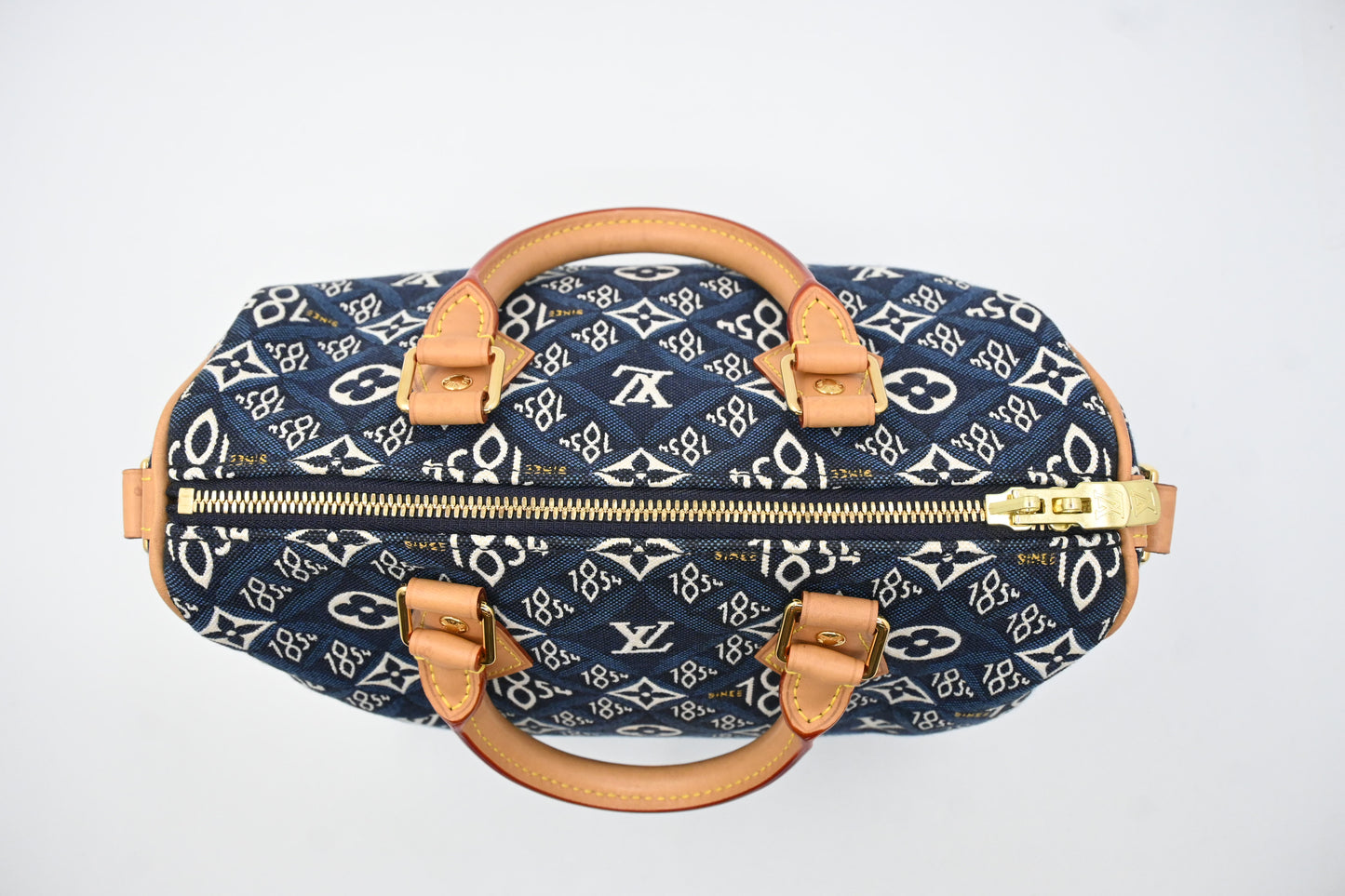 Louis Vuitton Speedy 25 Bandouliere in Blue "Since 1854" Canvas