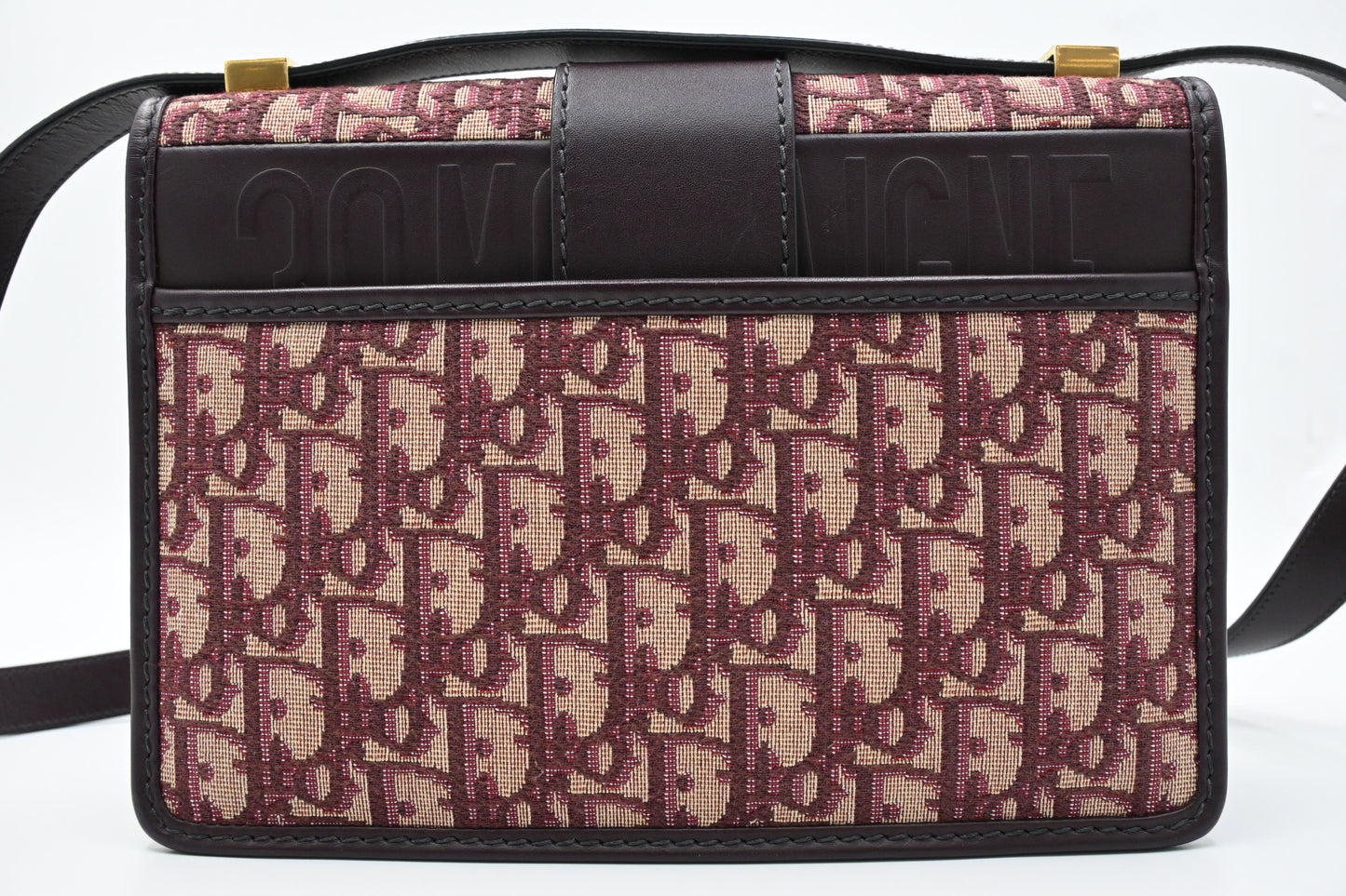 Dior Montaigne 30 in Burgundy Oblique Canvas
