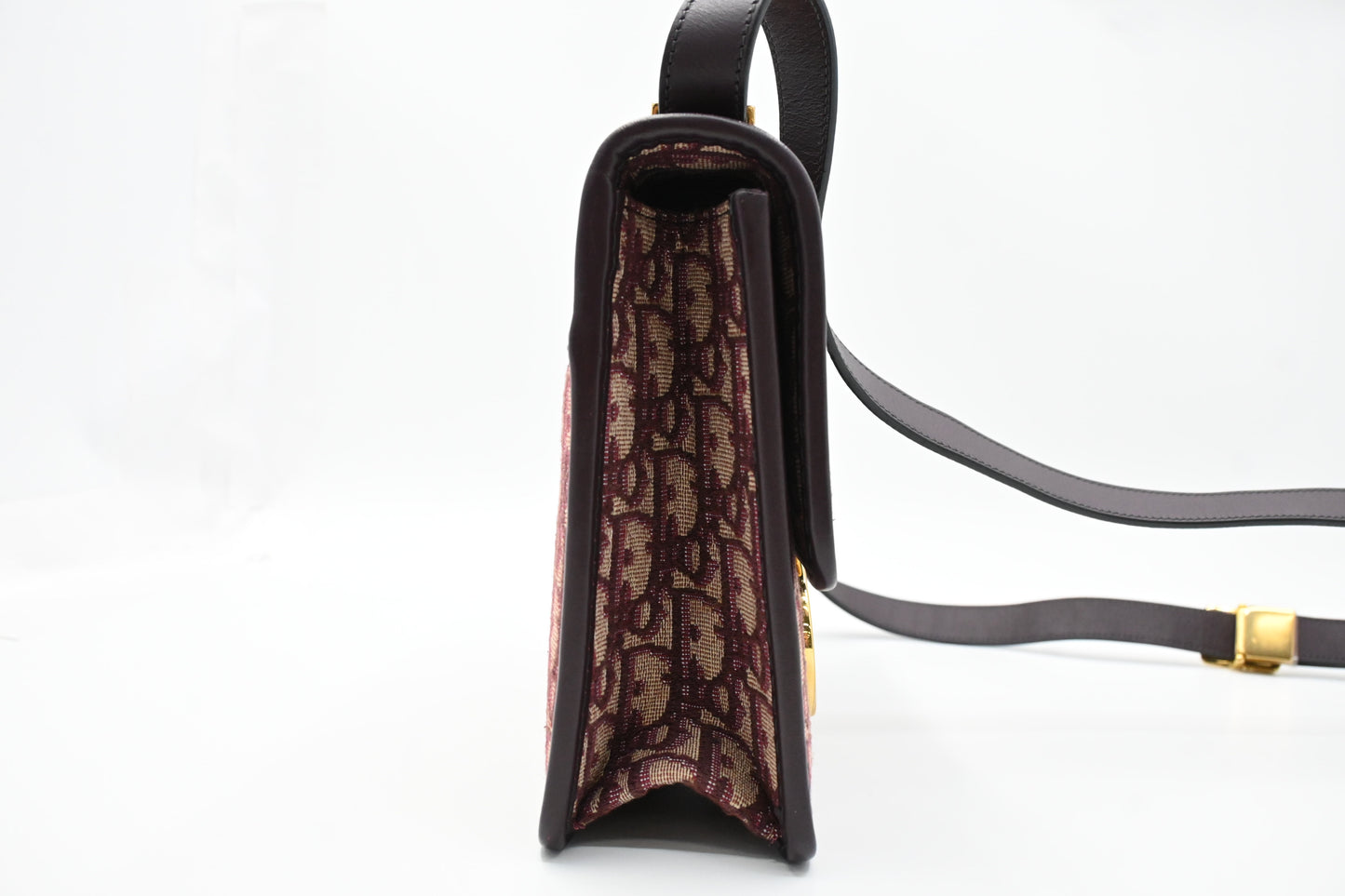 Dior Montaigne 30 in Burgundy Oblique Canvas