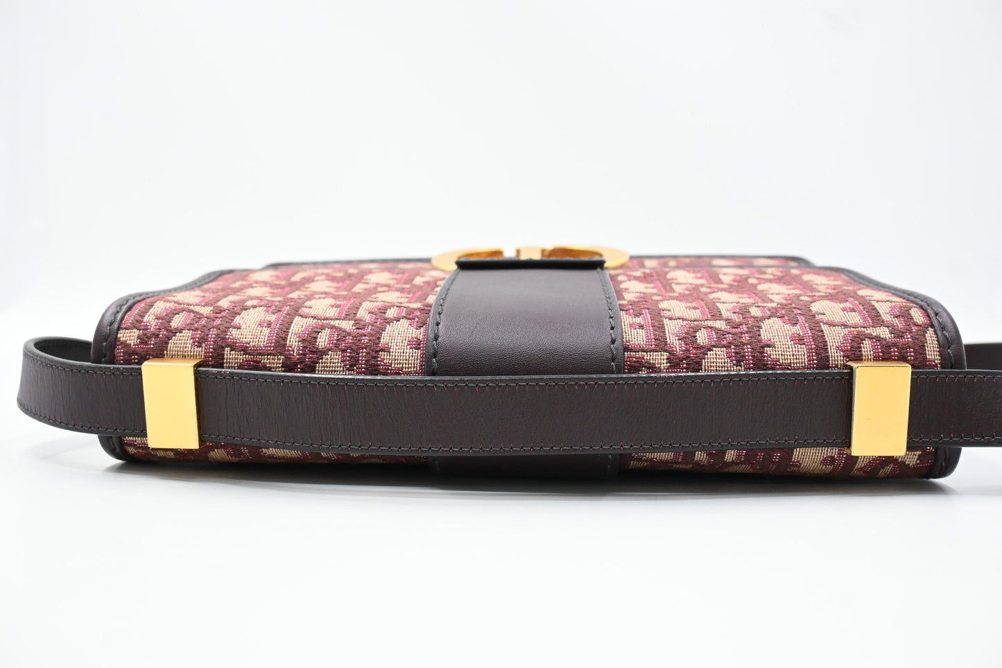 Dior Montaigne 30 in Burgundy Oblique Canvas