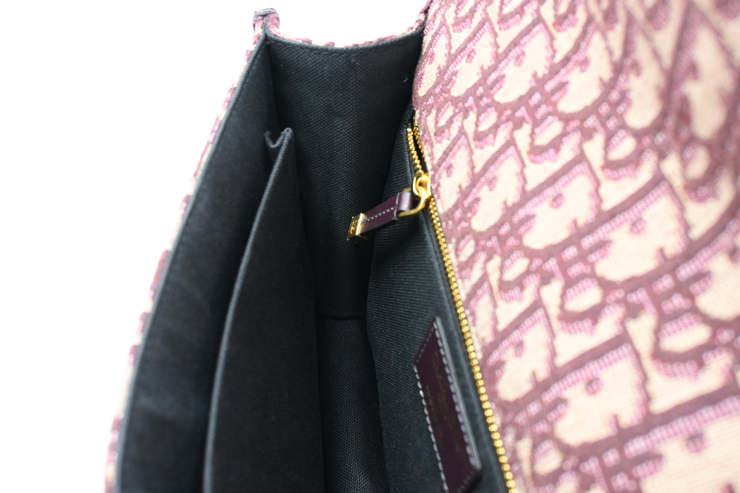 Dior Montaigne 30 in Burgundy Oblique Canvas