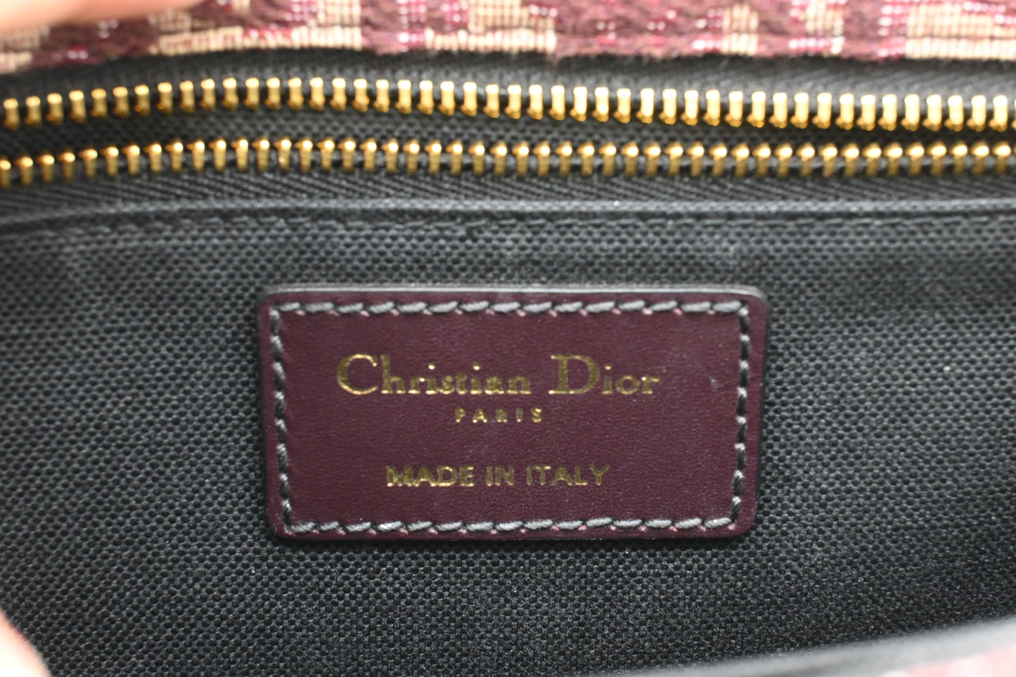 Dior Montaigne 30 in Burgundy Oblique Canvas