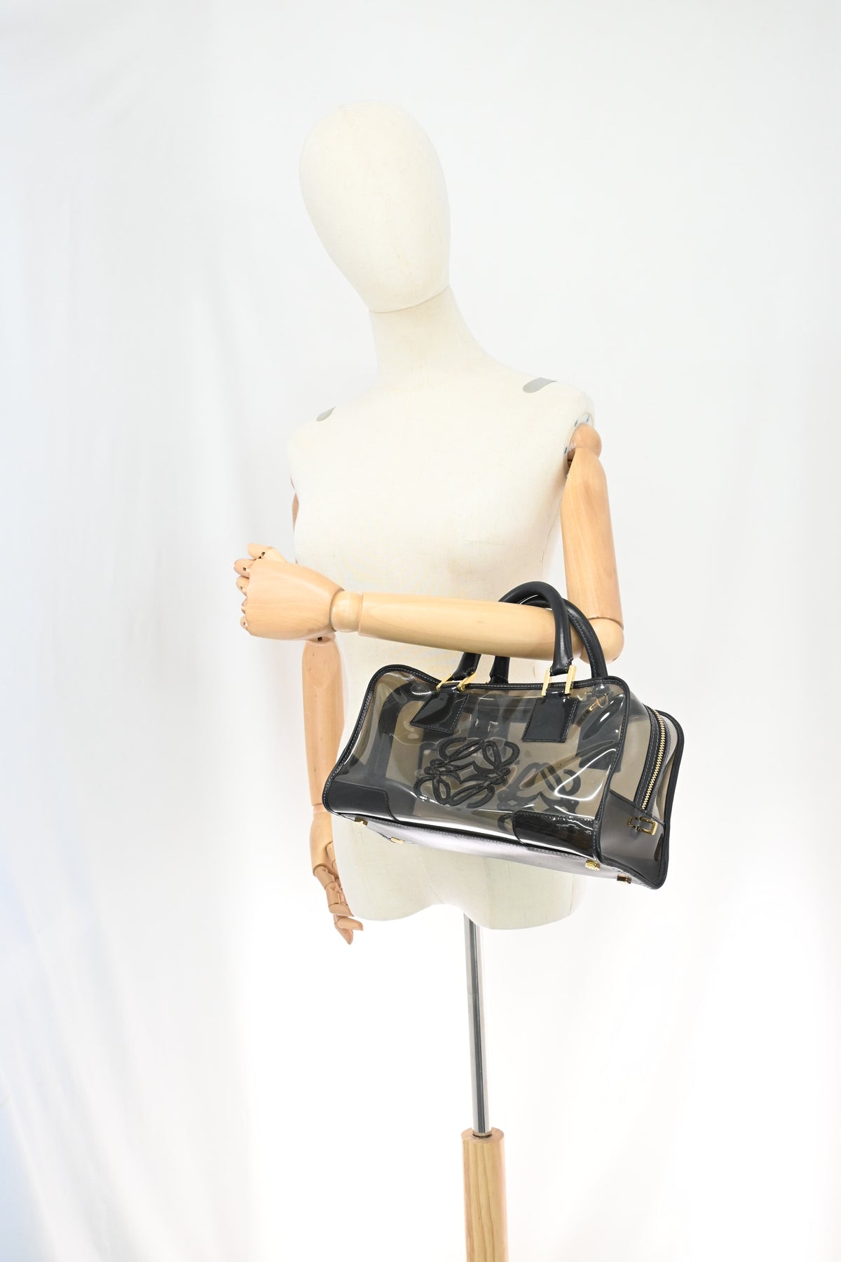 Loewe Amazona Handbag in Gray PVC