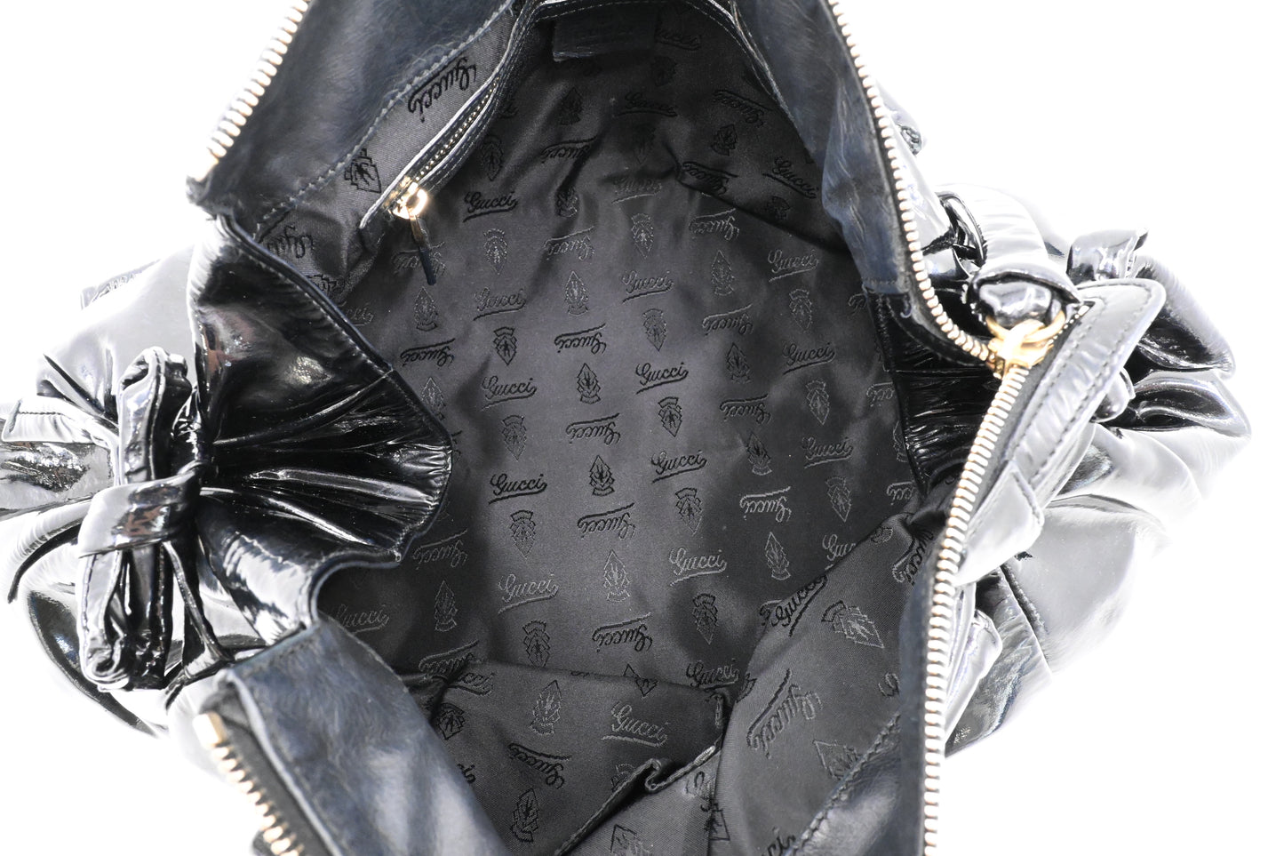 Gucci Handbag in Black Patent Leather