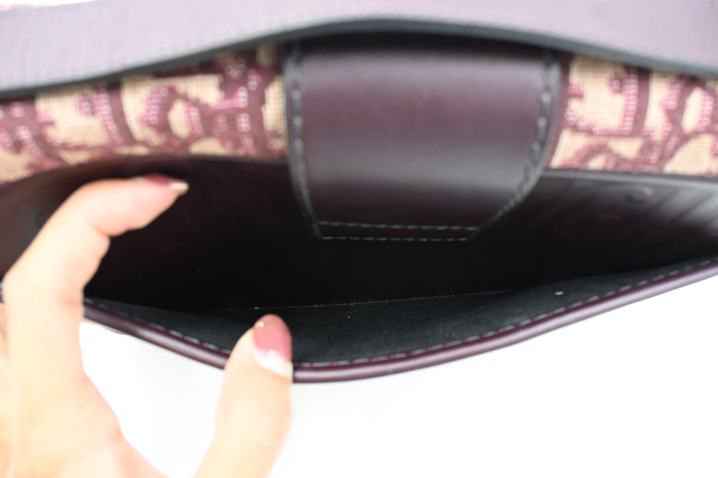 Dior Montaigne 30 in Burgundy Oblique Canvas