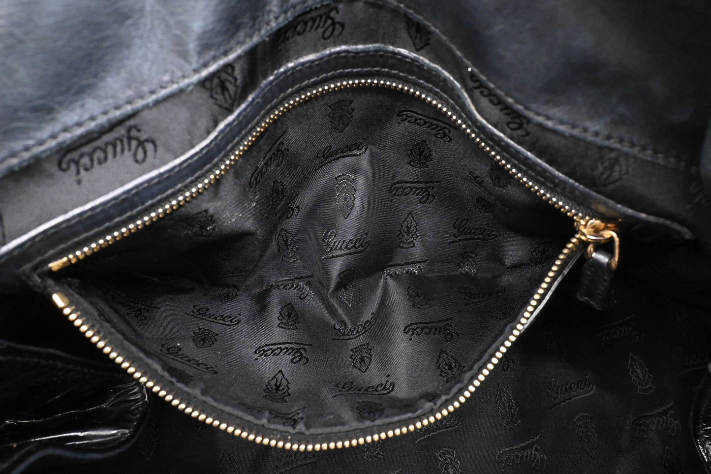 Gucci Handbag in Black Patent Leather