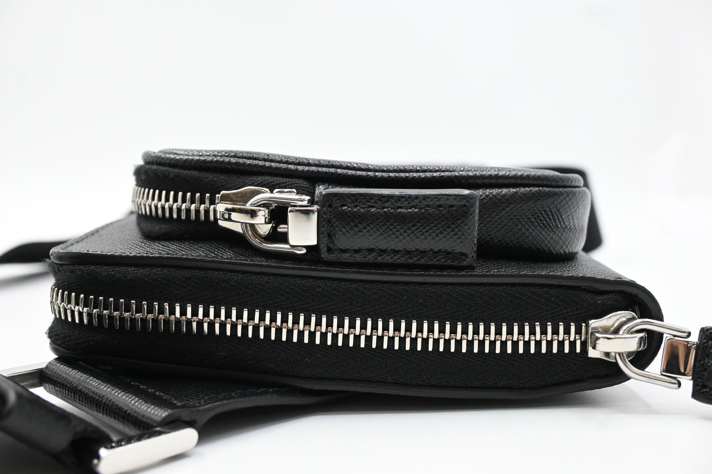 Prada Belt Bag in Black Saffiano Leather