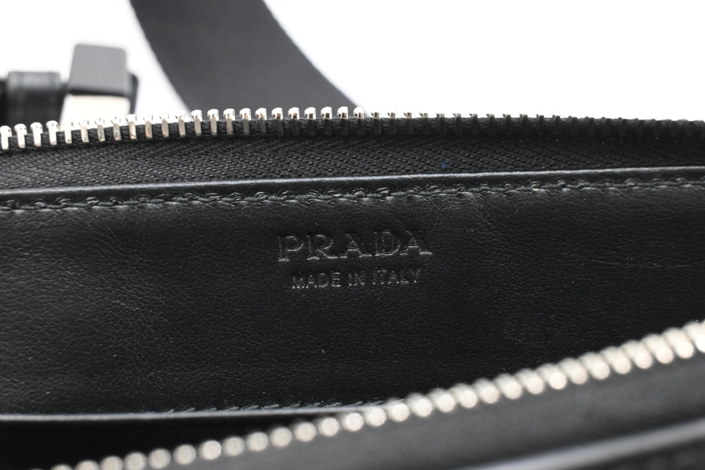 Prada Belt Bag in Black Saffiano Leather