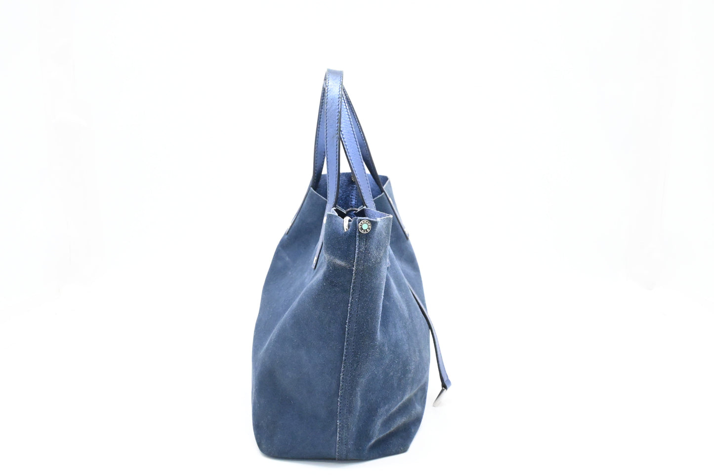 Tiffany & Co. Reversible Tote in Metallic Blue Leather