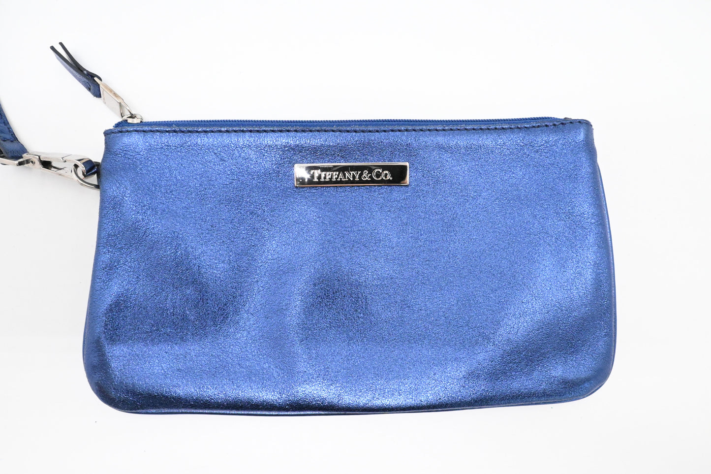 Tiffany & Co. Reversible Tote in Metallic Blue Leather