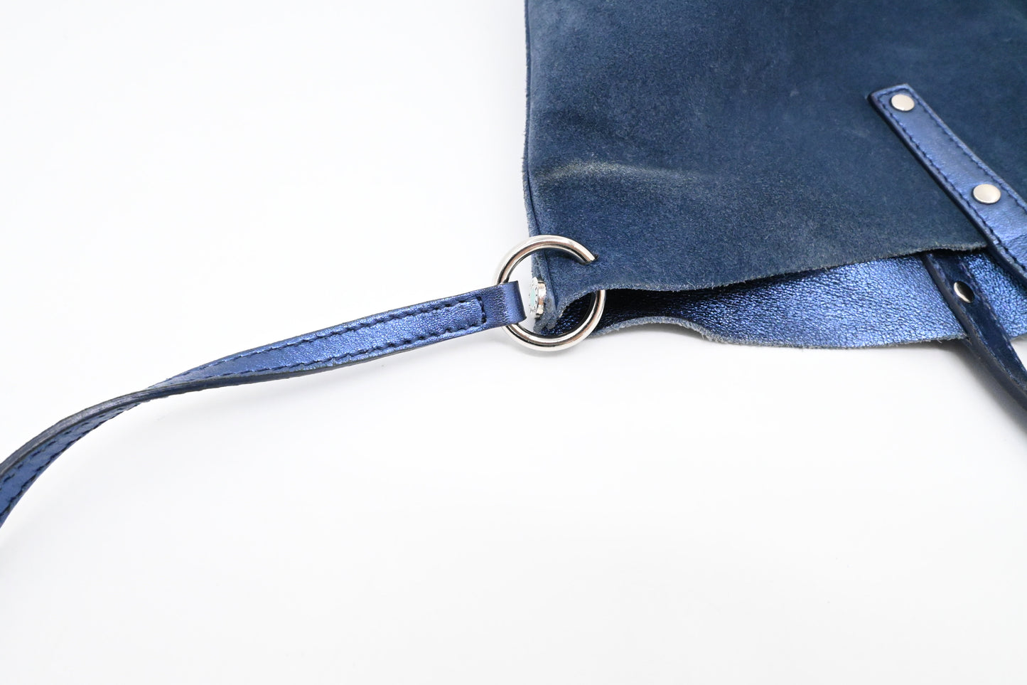 Tiffany & Co. Reversible Tote in Metallic Blue Leather