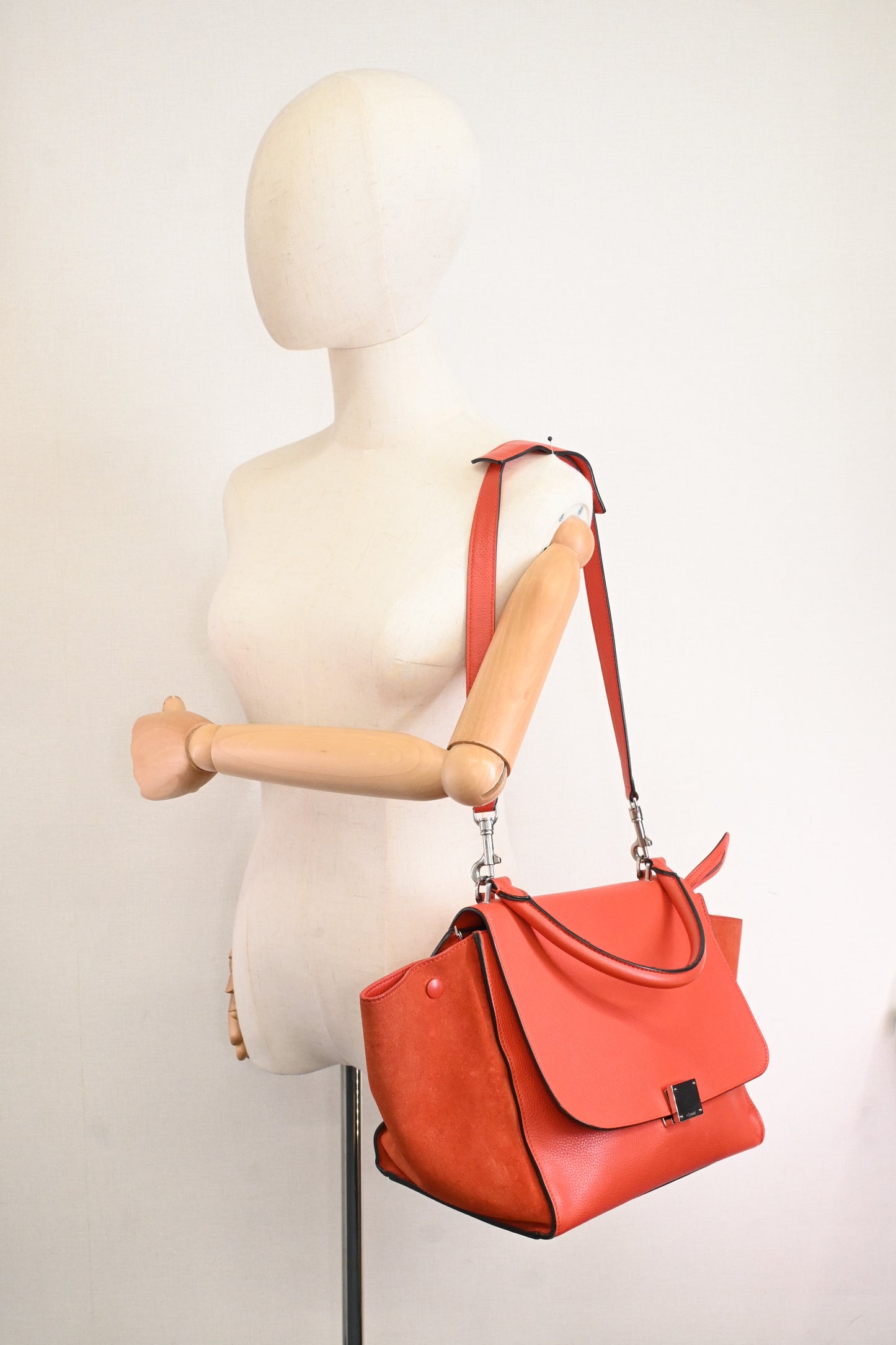Celine Trapeze in Grapefruit Leather